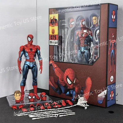Original Ct Toys Mafex 075 O Espetacular Homem-Aranha - Ver. Quadrinhos Boneco de Ação de Anime Modelo de Presente
