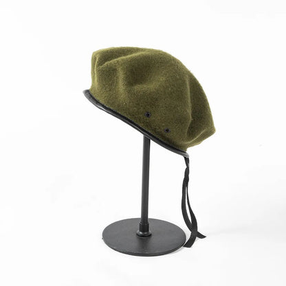 Large Size Wool  Military  Army Berets Hat for Big Head Unisex Men Women Devil Soldier Winter Warm Wide Beret Cap Painters Hats