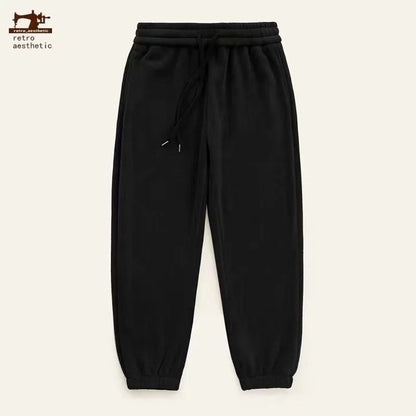 Double-Sided Zippered Fleece Pants For Men Thickened Winter Warm Sweatpants Casual Loose Fit Outerwear Trousers