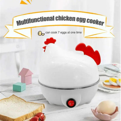 Home Kitchen Cooking Tool 7-Egg Capacity Egg Cooker Chicken Shaped Egg Boiler Eggs Steamer Appliance Utensil Drew barrymore Boba
