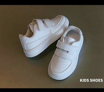 Children's White Shoes Spring and Autumn Kid's Sports Shoes Anti slip Lightweight Boys Board Shoes Soft Sole Baby Casual Shoes