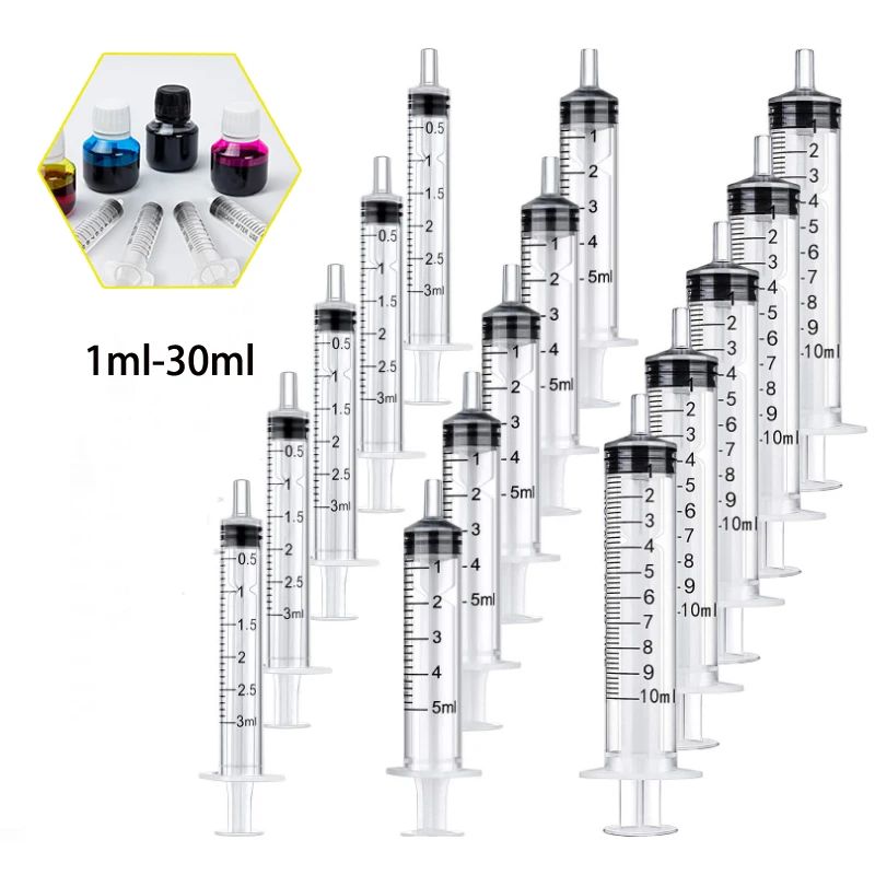 Seringa plástica de nutrientes reutilizável, 1ml-10ml, 10-20 peças, atacado, hidropônica, medição, também para cozinha