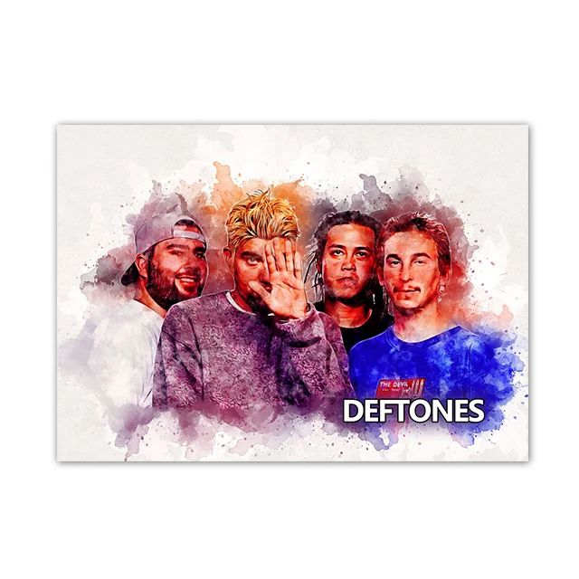 Retro Inspired Band Themed Wall Art D-Deftones Posters Classic Music Album Canvas Painting Ideal for Home Room Decor