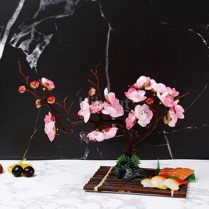 Bandeja de prato para frutos do mar, Barco de Sushi, Plantas de Flores Decorativas, Concepção Artística, Pequeno Ornamento Decorativo, Flor de Pêssego Criativa