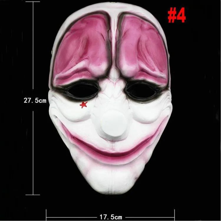 Scary Clown Mask Payday 2 US Flag Clown Masks Masquerade Carnival Party Mask Horrible Funny Pay Day Mask Halloween Prop Supplies