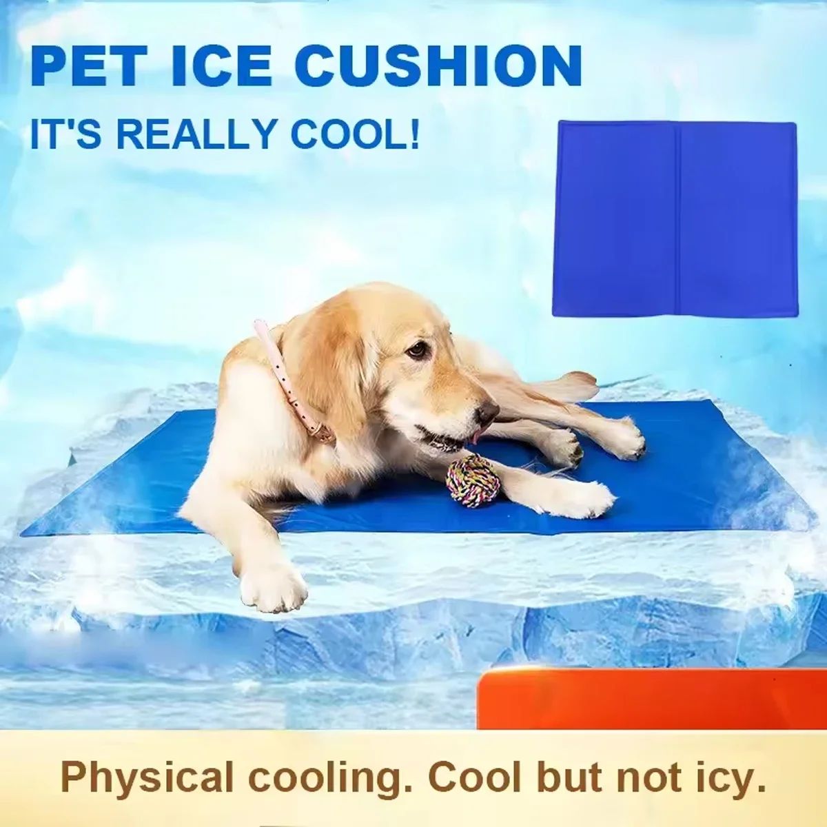 1 unidade - Nova Almofada de Gelo para Animais de Estimação Cães Gatos Verão Cooler Sleeping Pad Resistente ao Desgaste Refrigeração Alívio do Calor Esponja Gel Refrescante Suprimentos para Animais de Estimação