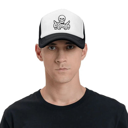 Bonés de Beisebol The Goonies Fashion Sun Caps Chapéu Caveira e Ossos Cruzados Bonés de Sol Respiráveis Bonés Snapback Atacado Novo Boné Trucker
