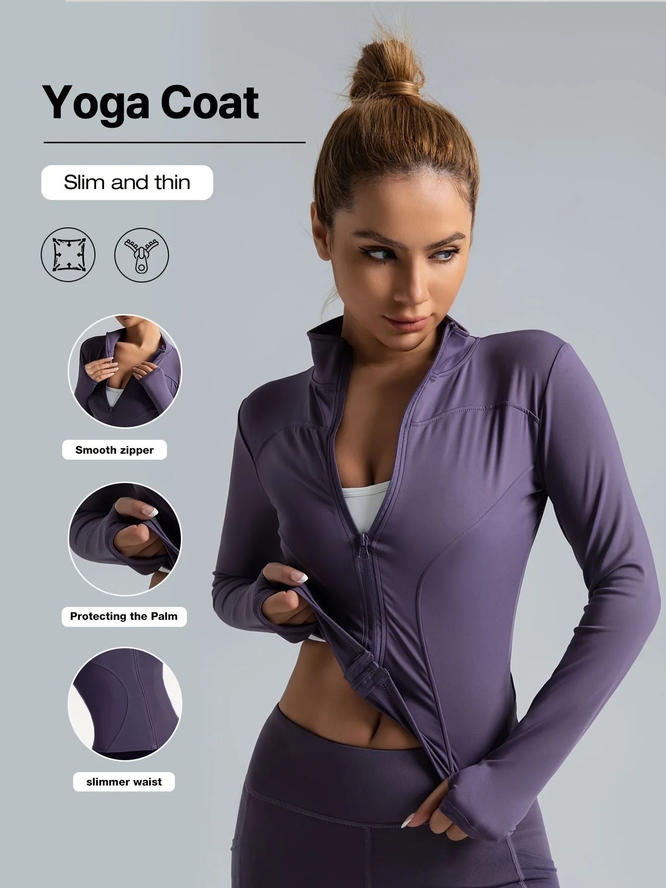 S-3XL New Style Workout Jacket Women Seamless Sports Outerwear Yoga Running Coat Stretchy Zip Up Gym Wear Slim Fit Breathable