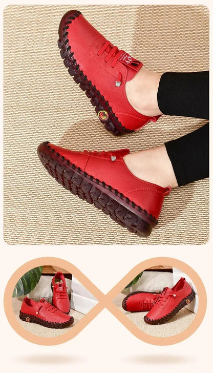 Sneakers for Women Leather Casual Vulcanized Female Shoe Soft Comfortable Flat Loafers Shoes Slip on Shoes Zapatillas De Mujer