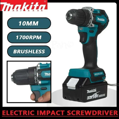 Makita DDF487 Furadeira de Impacto Parafusadeira Recarregável Elétrica de Lítio Brushless 18V 10mm de Grande Torque