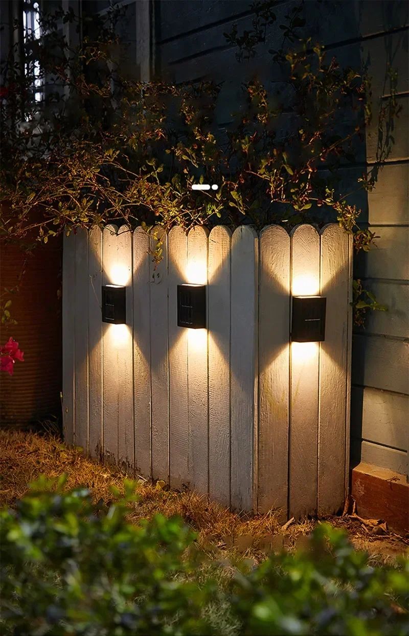 1~6pcs Solar Light Outdoor Up and Down Wall Washer Light Waterproof Solar Lamp Garden Street Balcony Yard Stairs Fence Decor