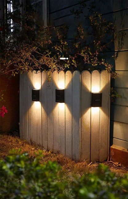 1~6pcs Solar Light Outdoor Up and Down Wall Washer Light Waterproof Solar Lamp Garden Street Balcony Yard Stairs Fence Decor