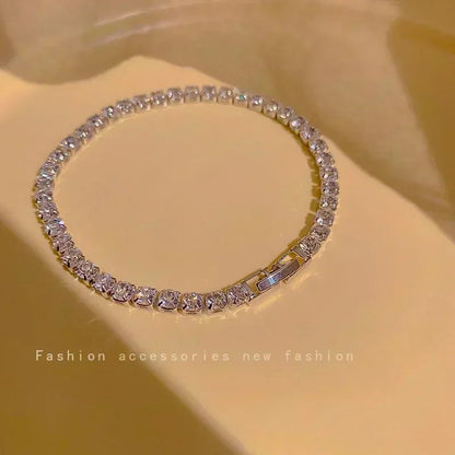 Pulseira de Tulipa de Opala Requintada com Zircônia para Mulheres Acessório Diário Personalizado da Moda Joias para Festas Presentes de Aniversário