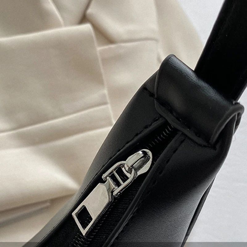 Fashion Luxury Design PU Leather Hobo Shoulder Bag Women Small Clutch Handbag Purse Female Underarm  Bag Travel Totes