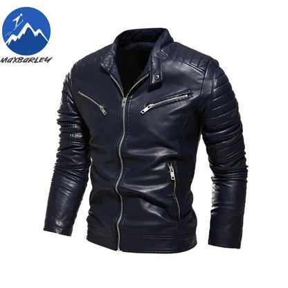 Men Yellow PU Leather Jacket Patchwork Biker Jackets  Casual Zipper Coat Male Motorcycle Jacket Slim Fit Fur Lined Outwear Coat