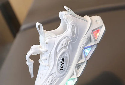 Baby Shoes2025 Spring Autumn New Boys and Girls Light Up Clunky Sneaker Small and Medium-sized Children's Soft Soled Baby Shoes