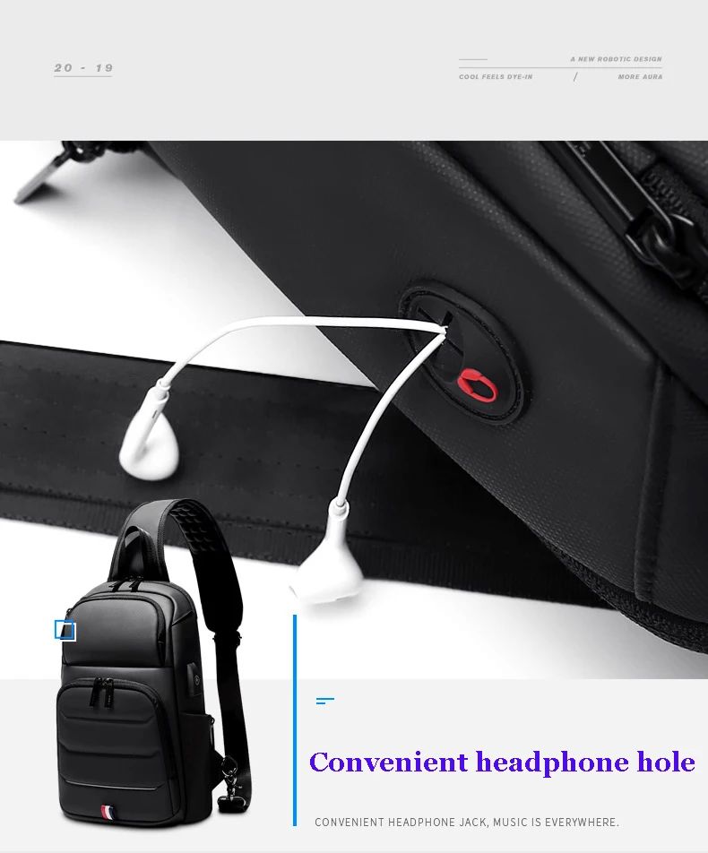 Designer Crossbody Bags for Fashion Shoulder Bags USB Charging Messenger Sling Bag Chest Bag Oxford Single Shoulder Strap Pack