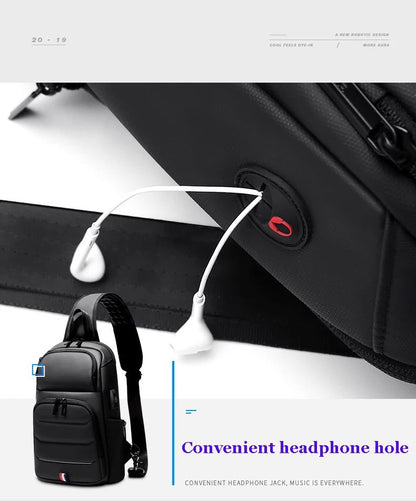 Designer Crossbody Bags for Fashion Shoulder Bags USB Charging Messenger Sling Bag Chest Bag Oxford Single Shoulder Strap Pack