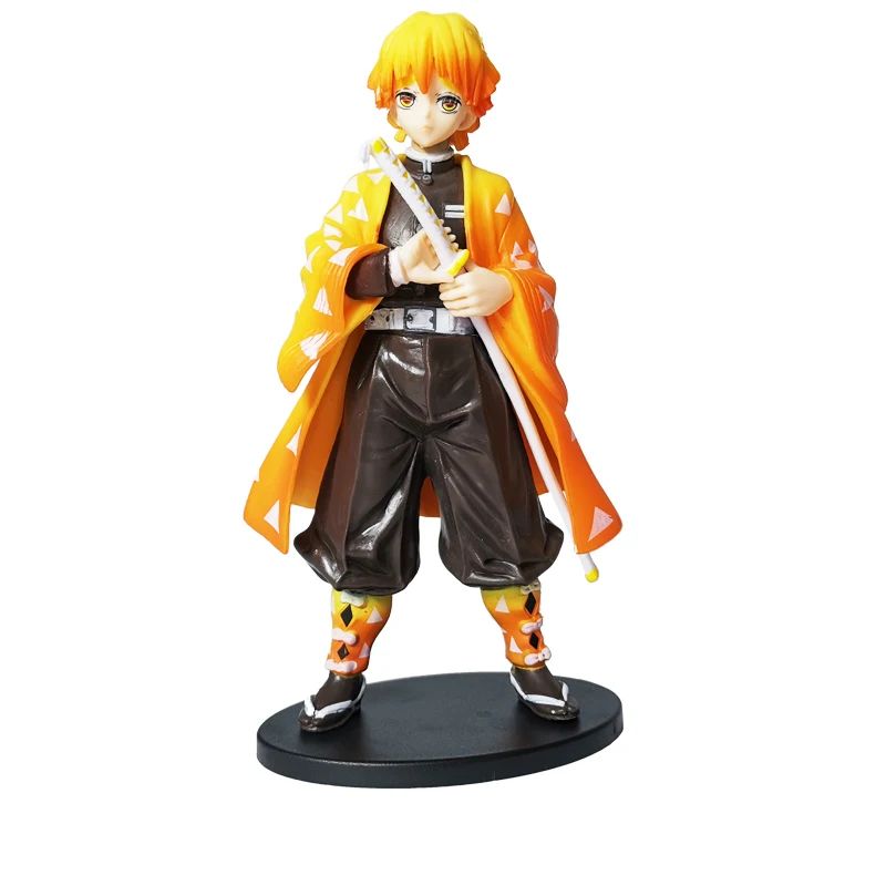 Boneco de Anime Demon Slayer Kimetsu No Yaiba Tanjiro Nezuko Zenitsu Figurine Inosuke Guerreiro Bonecos de Ação Colecionáveis Brinquedo Modelo