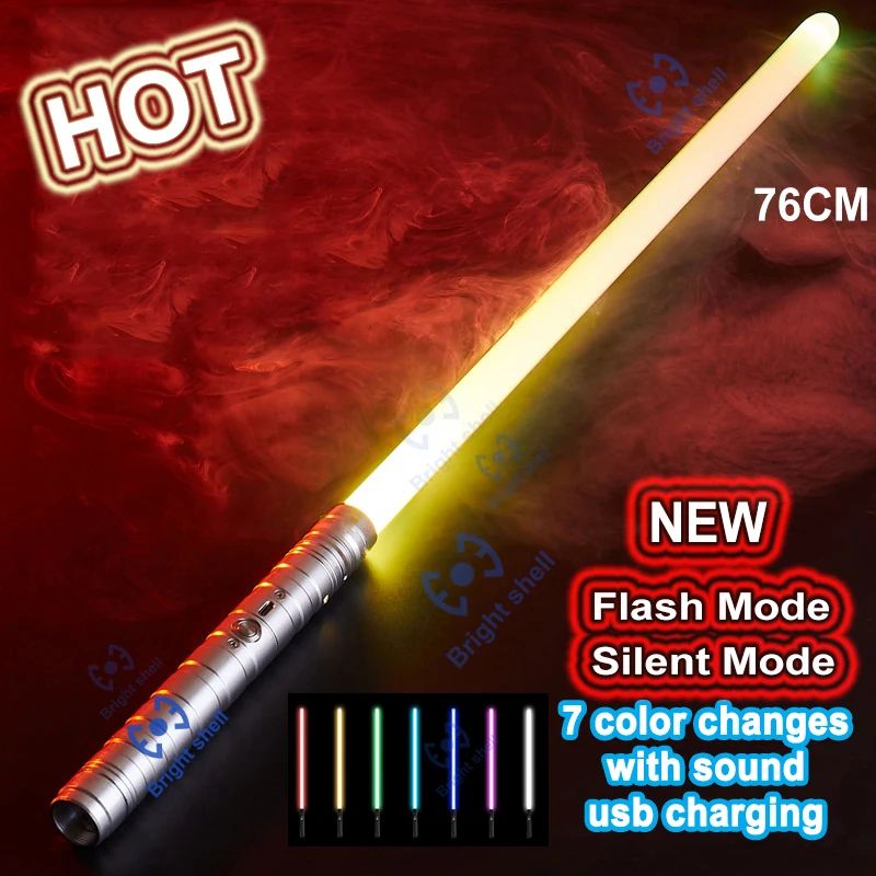 Metal Lightsaber Sword Toys RGB Light Saber 15Color Change Kids Soundfonts Force FX FOC Blaster Toys Jedi Sword Gift