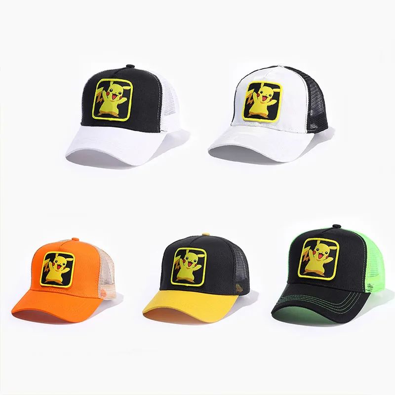 Anime Cartoon Baseball Caps Men Snapback Hip Hop Hats For Women Cotton Sun Mesh Hat Streetwear Breathable Visor Trucker Bones
