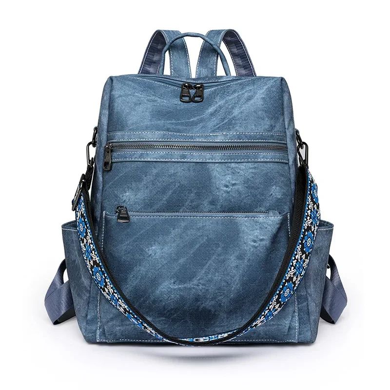 2025 New Women's PU Leather Waterproof Anti-theft Fashion Large Capacity Business Travel College Laptop Backpack Shoulder Bag