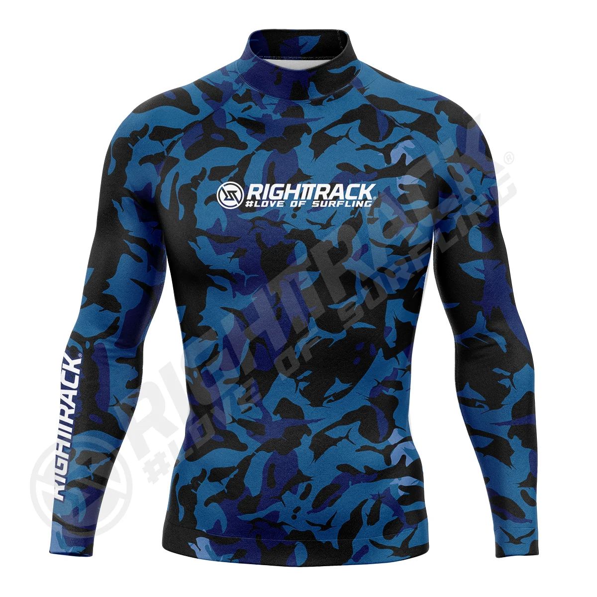 HotSale Men's Surfing Shirt CAMO Lycra Rashguard RIGHTTRACK Surf Sportswear Beach UV Protection Swimwear UPF50  Clothes