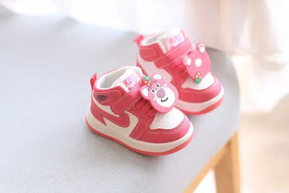 Boots Baby Girls Sneakers Board Shoes Cartoon Prints Soft Bottom Non-slip Children Casual Walking Shoes Boy Kids Children Shoes