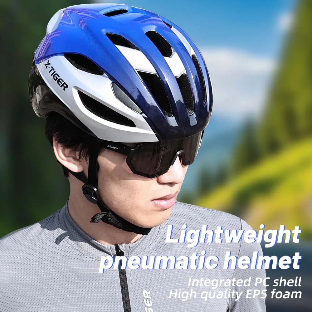 X-TIGER Bicycle Helmet Man Women Breathable Ultra-light One-piece Molding Helmets Shockproof Adjustable MTB Road Cycling Helmets