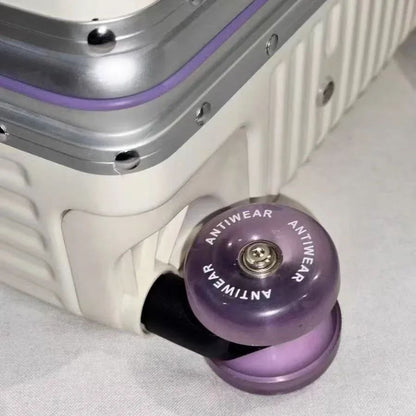 Carry on Suitcase Aluminum Frame with Colorful Silent Spinner Wheel TSA Lock Travel Trolley Case High-quality Rolling Luggage
