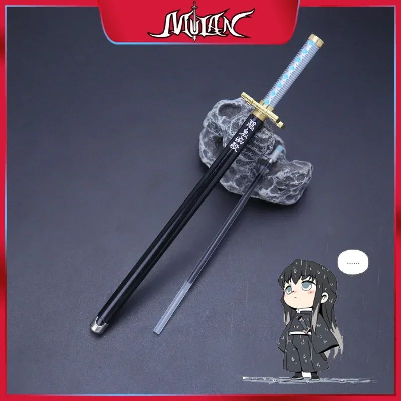 Caneta espadada de ponta de feltro de 7,5 polegadas Demon Slayer Nichirin, modelo de liga de espada, caneta katana Tanjirou, arma de anime Kimetsu No Yaiba, brinquedo Rengoku