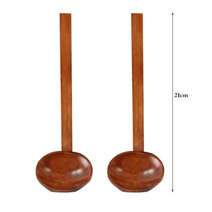 2Pcs Wooden Spoon Kids Rice Dessert Spoon Small Wood Coffee Teaspoon Long Ramen Soup Spoons Japanese Cutlery Kitchen Tableware