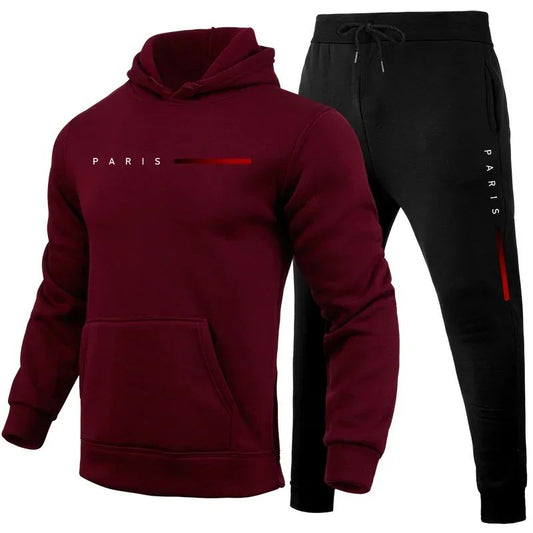 Hot Sale Men's Tracksuit Men Daily Comfortable Single Hooded Sportswear and Sweatpants Man Fashion Sports Suits Jogging Simple
