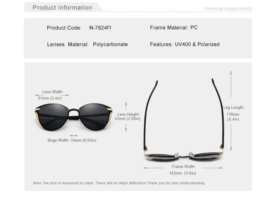 KINGSEVEN Trend Luxury Cat Eye Women's Glasses Polarized Sunglasses UV400 Lens for Lady Travel Eyewear