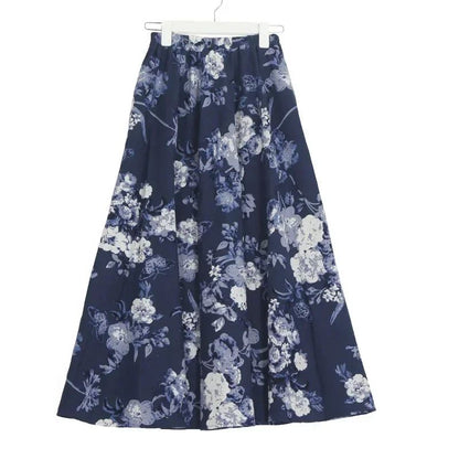 Cotton Linen Skirts for Women Fashion Casual Bohemian Y2k Print Long Skirt Summer Vintage Maxi Bottom Saias Woman Clothes Faldas