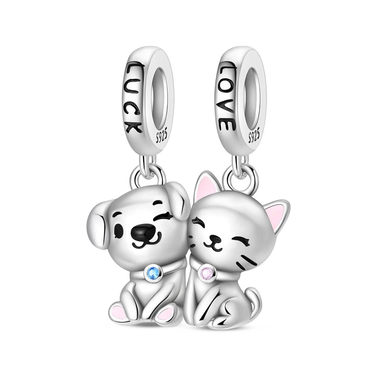 925 Sterling Silver Dog Charms French Bulldog Poodle German Shepherd Beagle Dachshund Pendants Fit Bracelets DIYJewelry Gift