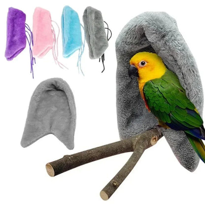 Rede de Pássaros de Pelúcia Macia, Inverno, À Prova de Vento, Gaiola de Pássaros, Cama Suspensa para Papagaios, Caverna de Periquitos, Tenda Esconderijo, Suprimentos para Pássaros de Estimação