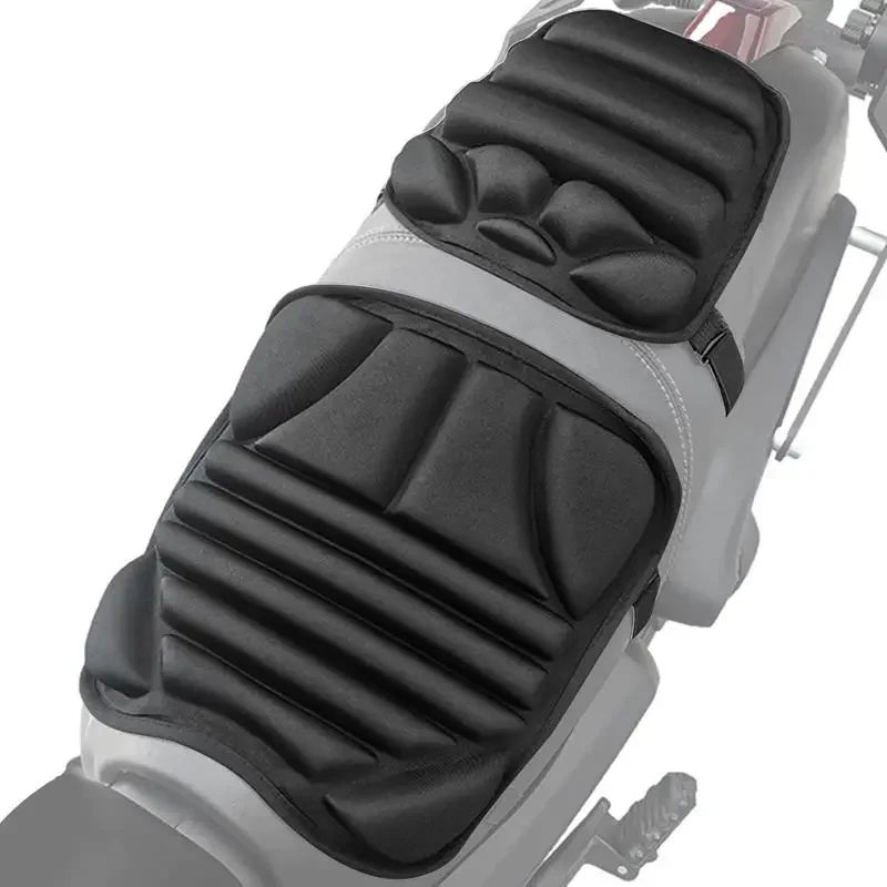 Kit 2 Almofadas de Selim para Moto 3D em Gel Confortável, Capa de Banco Respirável com Absorção de Choque Universal para Moto de Montanha Avançada