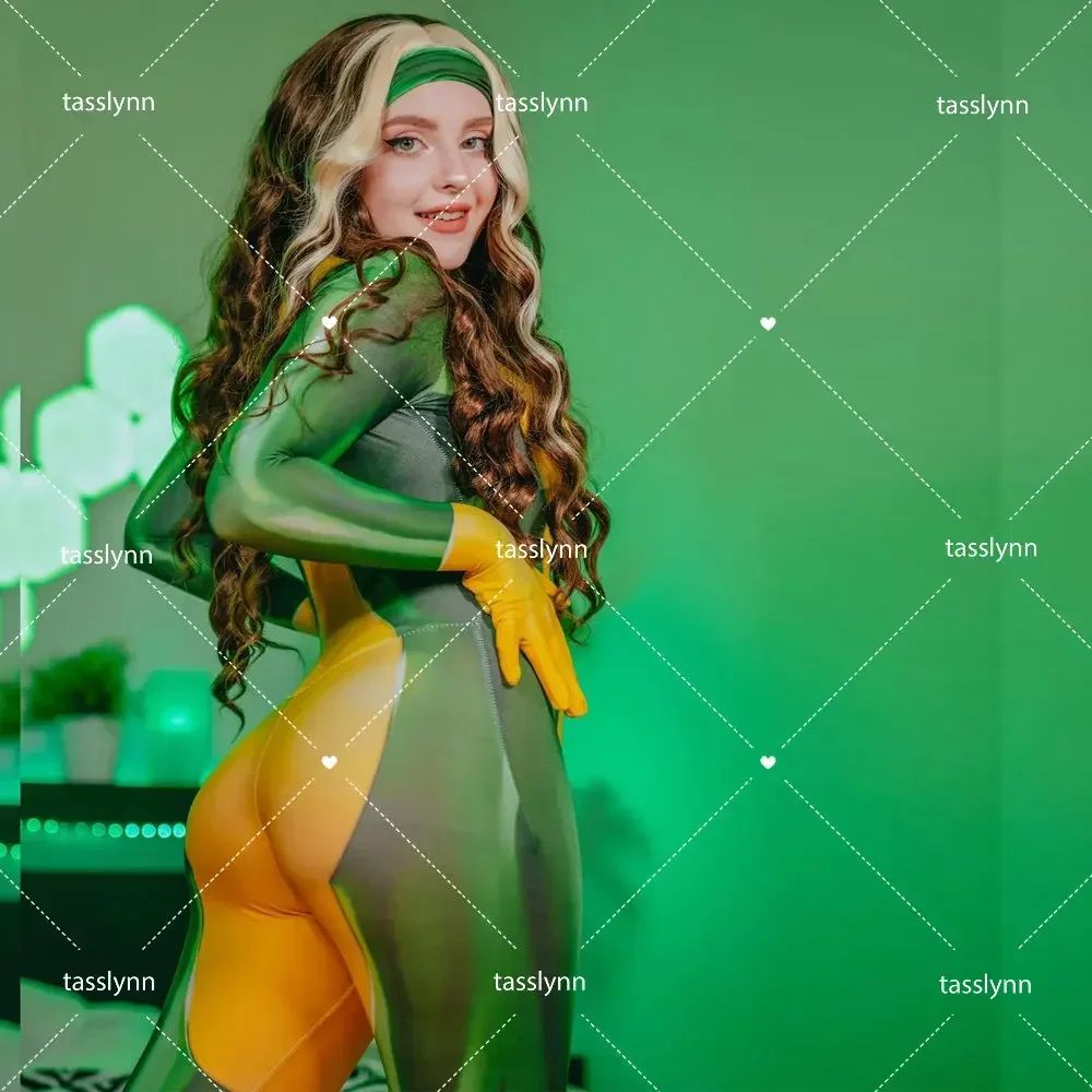Rogue Cosplay Anna Marie Cosplay 3D Printing Adult Kids Zentai suit Halloween Party Women Girls costume