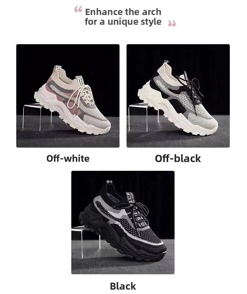 2026 New Women's Dad shoes Breathable Me Running shoes Faionable Casual Sports Sneakers Flat Bot round Toe Plastic Sole