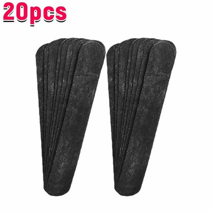 10/40pçs Adesivos Absorventes de Suor para Chapéus Femininos Masculinos Fita Branca Invisível Antissujeira para Boné Esportivo Tiras Redutoras de Tamanho de Chapéu