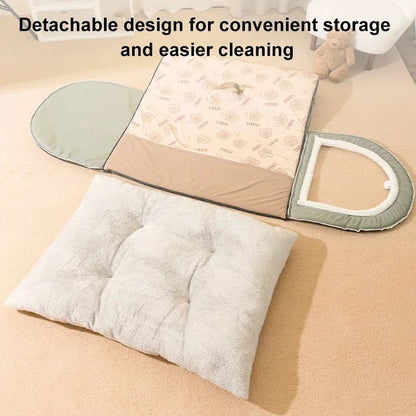 Casa de Cachorro Quente de Inverno Cama para Dormir para Animais de Estimação Destacável para Cães e Gatos de Pequeno e Médio Porte Canil Macio Antiderrapante Ninho para Filhotes e Gatinhos