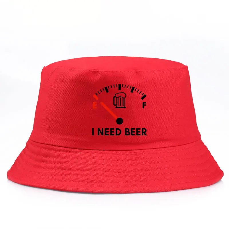 I Need Beer Reversible Bucket Hat Woman Man Outdoor Sun Beach Summer Panama Hats Girl Boy Sport Casual Fisherman Caps Visor Caps