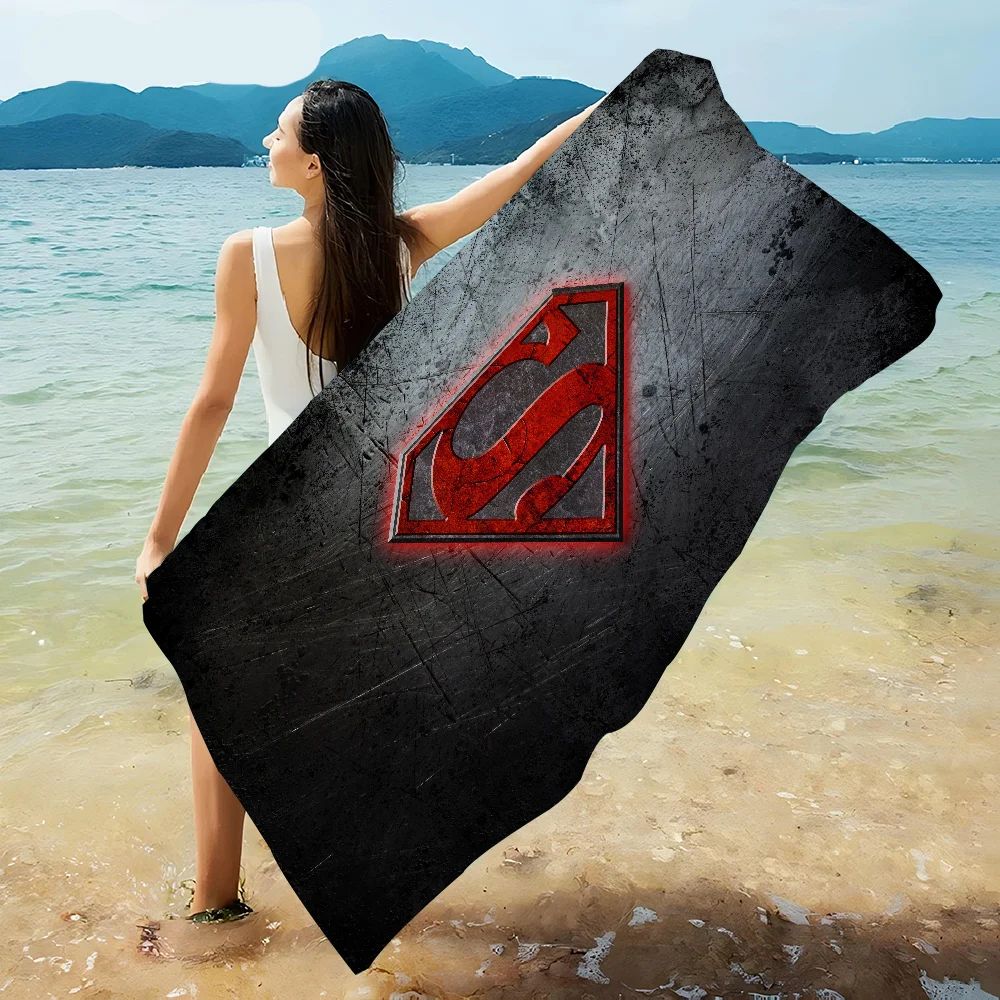 Science Fiction Film S-Superman Microfiber Beach Towel Absorbent Quick Dry Soft Yoga Swimming Resort Mountain Climbing Towel