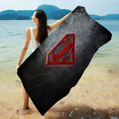 Science Fiction Film S-Superman Microfiber Beach Towel Absorbent Quick Dry Soft Yoga Swimming Resort Mountain Climbing Towel