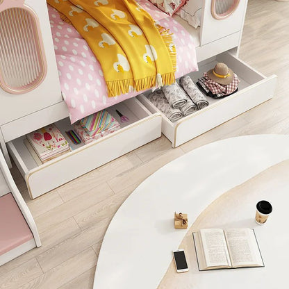 Cama de princesa castelo, cama infantil, quarto de menina, cama de casal, buraco de árvore, madeira maciça
