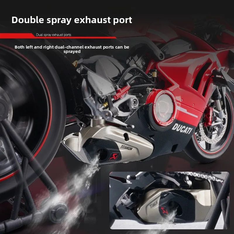 Spray de Fundição 1:6 Ducati V4 Moto Liga Modelo Coleção Miniatura Voiture Ornamento Namorado Presente Decoração de Casa Brinquedo Veículo