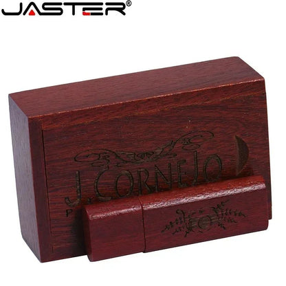 JASTER (1 unidade com LOGO Grátis) Pen Drive de Madeira com USB em Lascas de Madeira 4GB 16GB 32GB 64GB 128GB Memory Stick Presente de Casamento