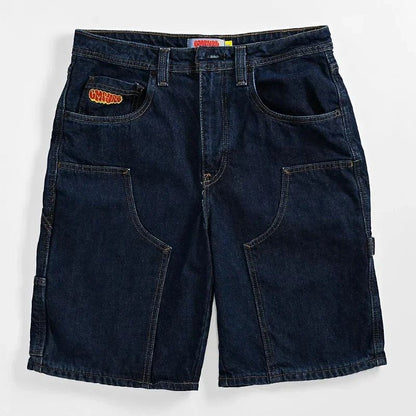 retro y2k gothic lightning graphic jeans wide legs loose loose hip-hop street style men and women fashion clothing