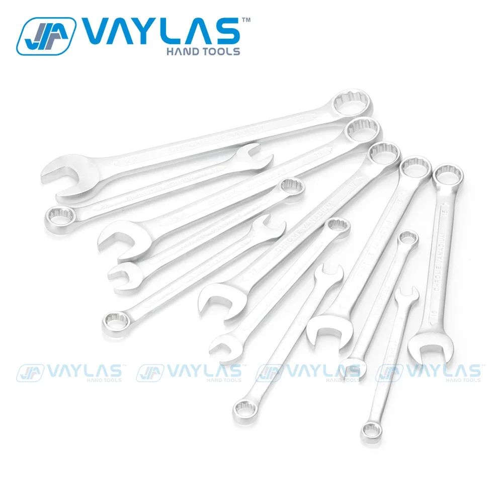 Chave Combinada de Boca e Estrela de 6-32mm Aço Cromo Vanádio Chave Combinada com Anel Aberto Ferramentas Manuais para Conserto Doméstico de Carros Chaves para Uso Doméstico